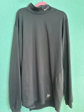 Nike Pro Fitted Men’s Gray Long-Sleeve Dri-FIT Mock Neck Top XL Dri-fit active